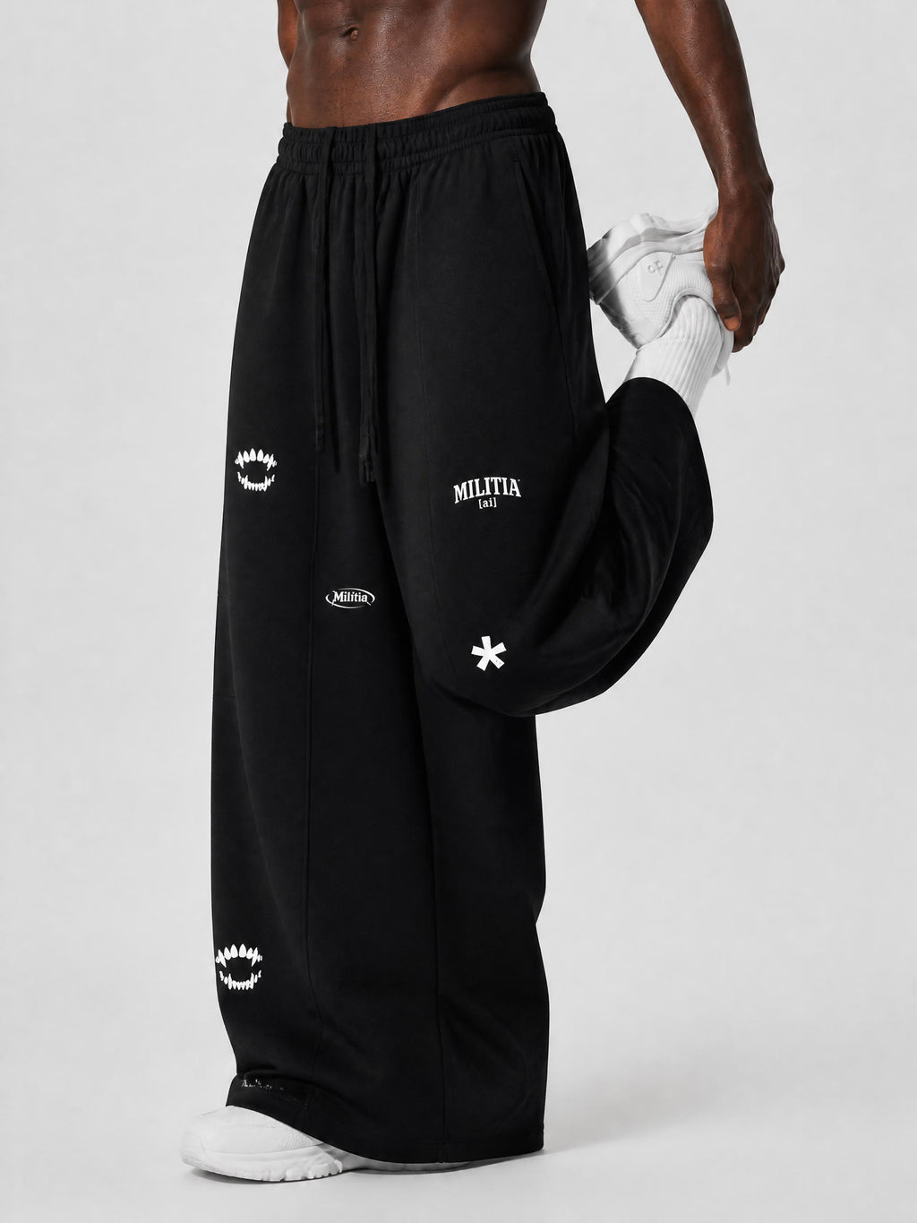 Heavyweight Baggy Charm Print Sweatpants