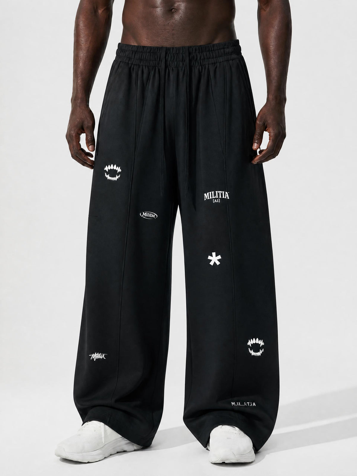 Heavyweight Baggy Charm Print Sweatpants